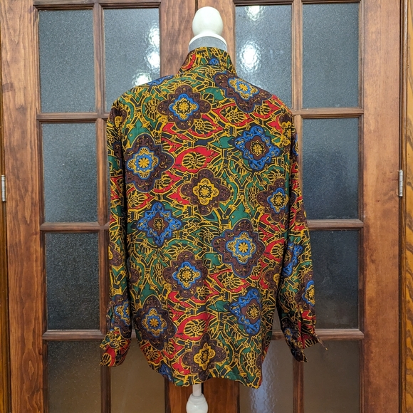 Diane Von FURSTENBERG vintage print silk top - Picture 2 of 3